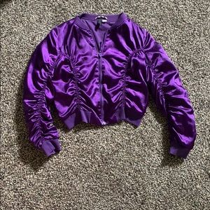 Divided by h&m size 12 zip up half coat